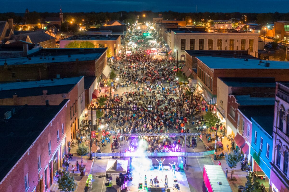 downtown Defiance during RibFest event